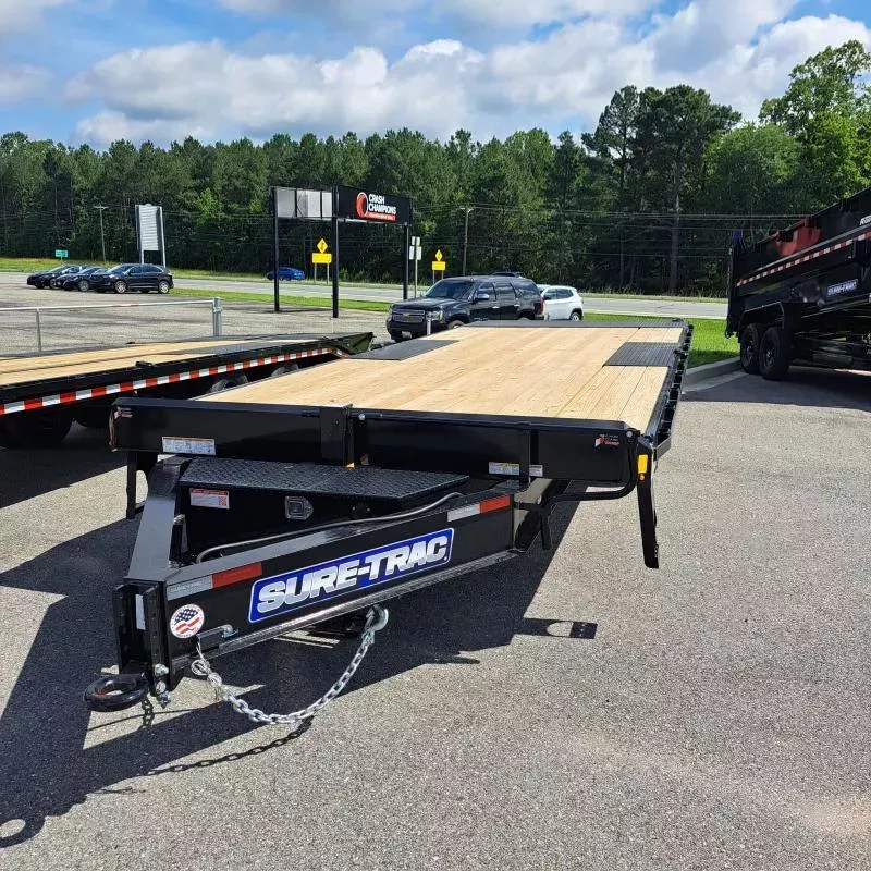 2025 Sure-Trac 8.5X22 Black HD Power Tilt Deckover Trailer 15K