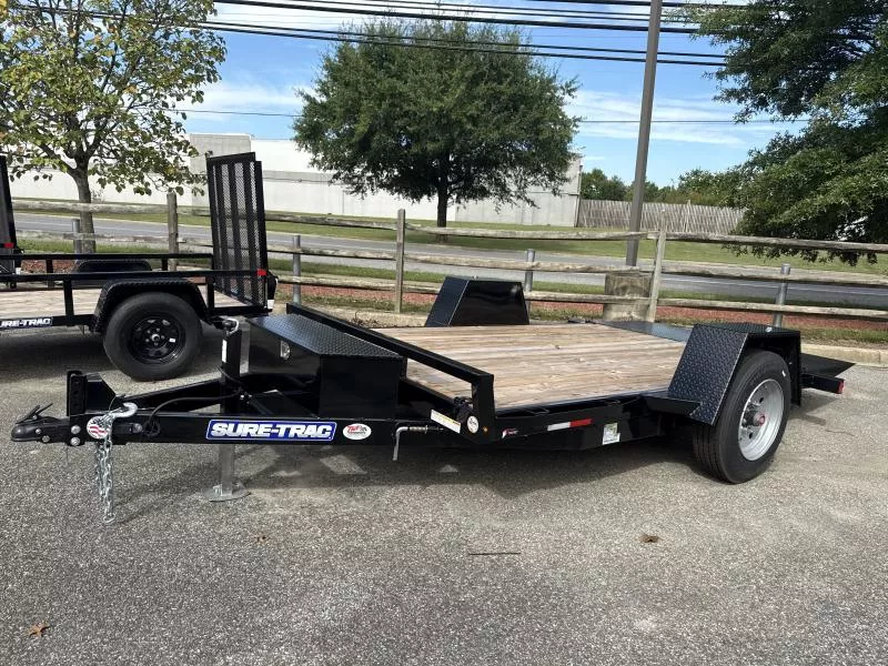 2025 Sure-Trac 78X12 Black Single Axle Tilt Bed Equipment Trailer 10K