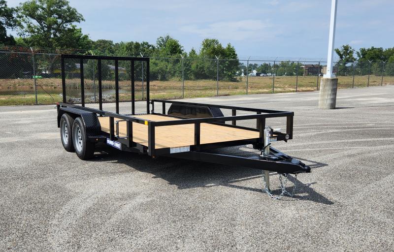 2025 Sure-Trac 7X16 Black Tube Top Utility Trailer 7K