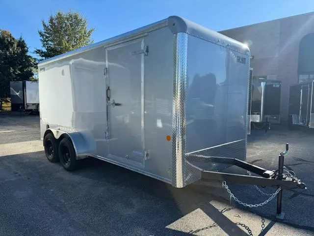 2026 Car Mate Trailers 7X16 Silver Frost Metallic HD Sportster Cargo / Enclosed Trailer 7K