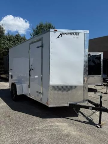 2026 Homesteader Trailers 6X12 White Intrepid Single Axle 3K Cargo / Enclosed Trailer