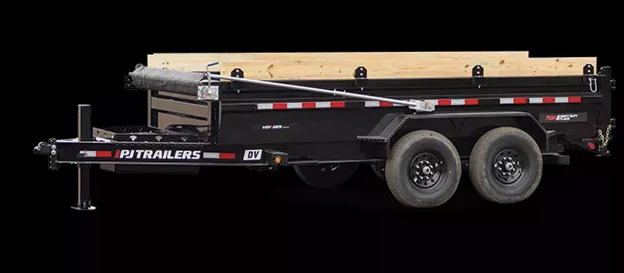 2026 PJ Trailers 83X14 Black Low Profile Dump Dump Trailer 15.4K