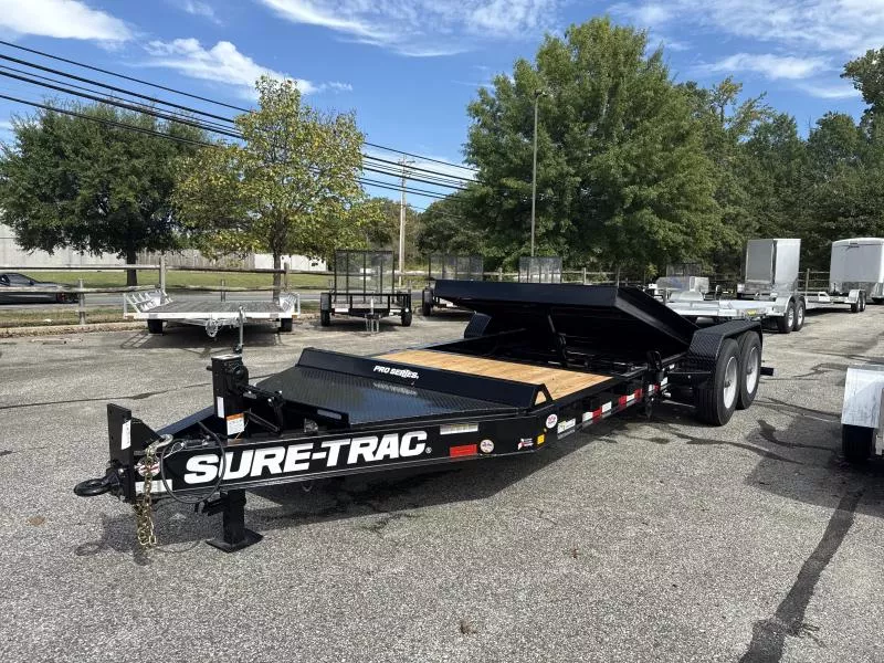 2026 Sure-Trac 7X16+4 Black Pro Series Beam Tilt Equipment Trailer 22K