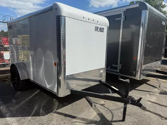 2026 Car Mate Trailers 5X10 White 3K Cargo / Enclosed Trailer Barn Door
