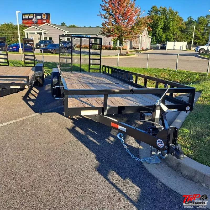 2026 Sure-Trac 7X22 Black Tube Top Utility Trailer 10K w/Upgraded Reinforced Gate