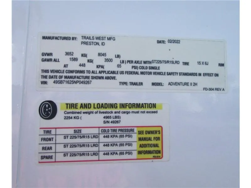 used Horse Trailers Trails West  for sale, in Madera, CA Thumbnail 17