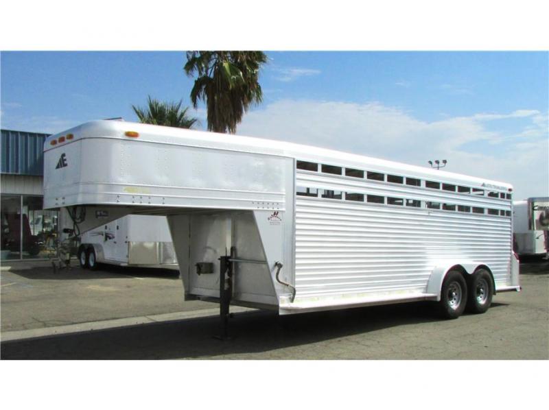 2000 Elite Trailers Stock Trailer 20' JH Sanders Shop Diesel 4x4