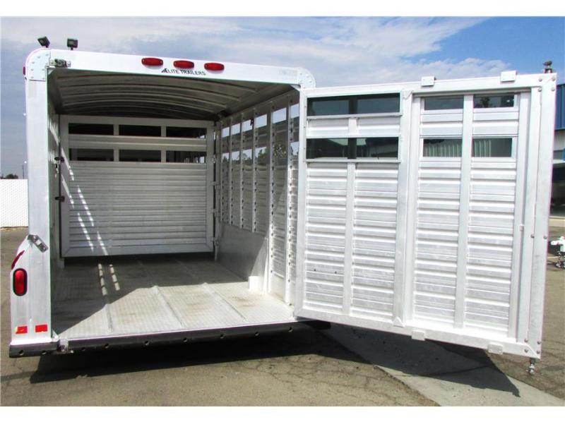 2000 Elite Trailers Stock Trailer 20' JH Sanders Shop Diesel 4x4