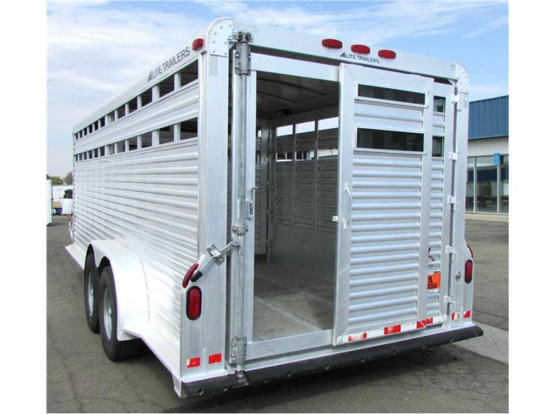 2000 Elite Trailers Stock Trailer 20' JH Sanders Shop Diesel 4x4