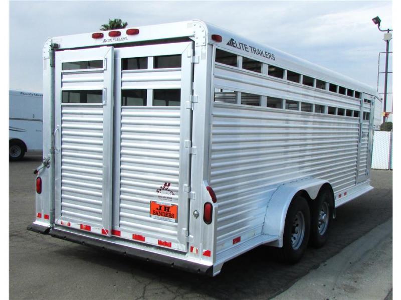 2000 Elite Trailers Stock Trailer 20' JH Sanders Shop Diesel 4x4