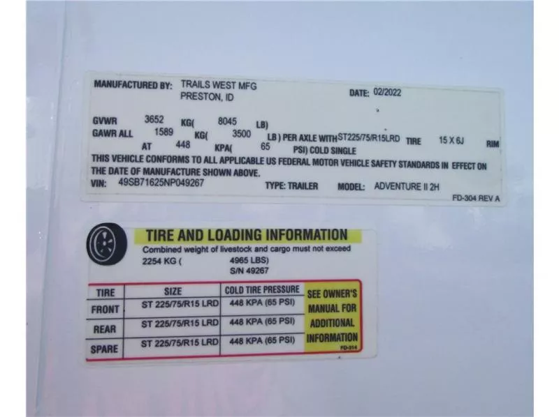 used Horse Trailers Trails West  for sale, in Madera, CA Thumbnail 17