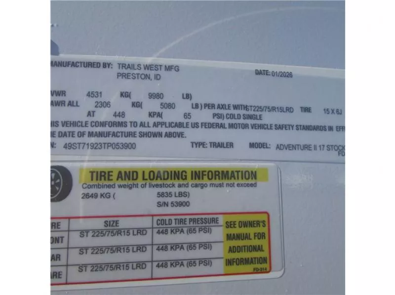 used Horse Trailers Trails West  for sale, in Madera, CA Thumbnail 24