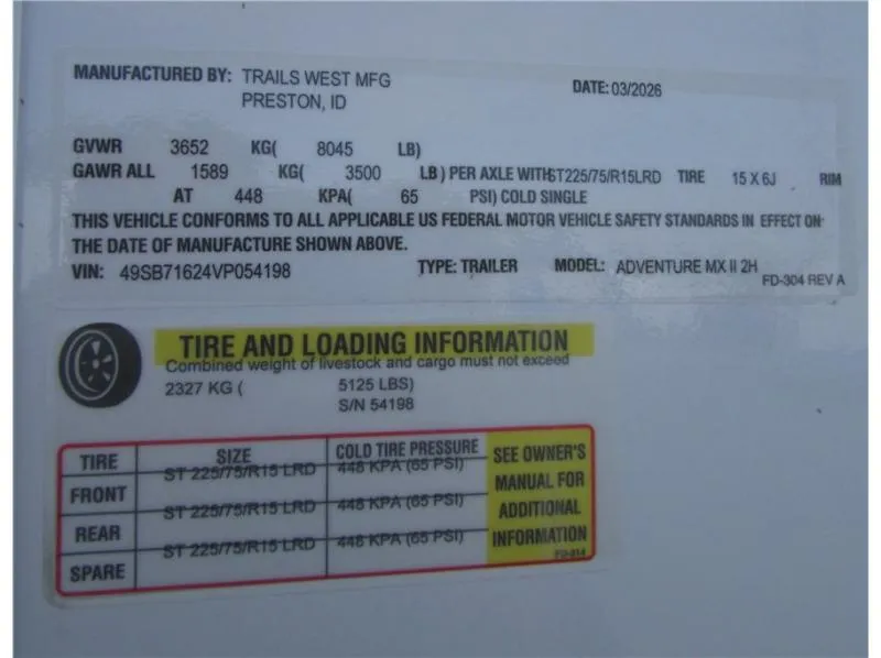 new Horse Trailers Trails West  for sale, in Madera, CA Thumbnail 21