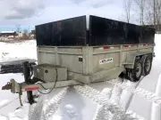 2017 BWise 7X14 14K Galvanized Dump Trailer w/D-Rings. 3775 lbs.