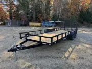 2026 Sure-Trac 7x20 7k Powder Coated Landscape Trailer w/Fold Flat Rear Ramp