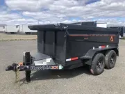 2026 RawMaxx 5X10 10K Powder Coated Dump Trailer w/ 32" Sides, Slide-In Ramps & Tarp Kit