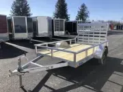 2027 Mission 6x10 Aluminum Open Utility Trailer w/Fold Down Ramp Gate. 754 lbs.