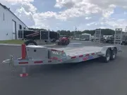 2025 N&N 7x20 Galvanized 10K Equipment Trailer w/Hyd Jack & Stand Up Ramps