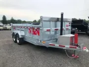 2026 N&N 7x16 15K Galvanized Dump Trailer w/ Spare Tire Mount