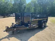 2027 Sure-Trac 7x14 Powder Coated 16K Tele Dump Trailer w/Tarp Kit & Ramps