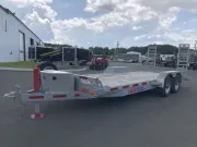2025 N&N 7x20 Galvanized 10K Equipment Trailer w/Hyd Jack & Stand Up Ramps