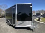 2026 E-Z Hauler 8.5x16 7K Aluminum Enclosed Cargo w/Extra Height, Rear Door Canopy, Spring Assist Re