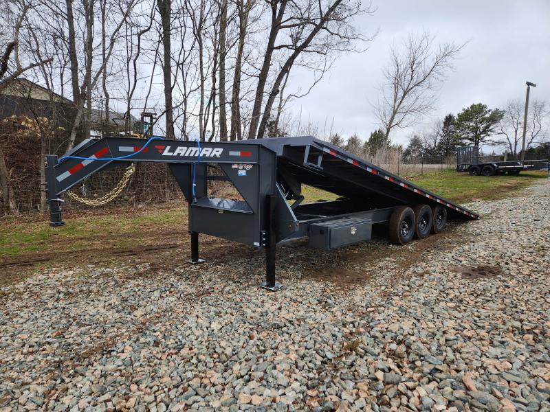 2024 Lamar 102x26 21k Gooseneck Deckover Tilt w/ Hydraulic Jacks, Winch