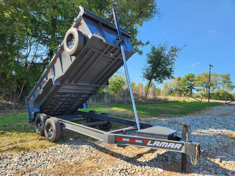 2023 Lamar 7x16 14k Telescopic Dump w/ wireless remote and 36" sides