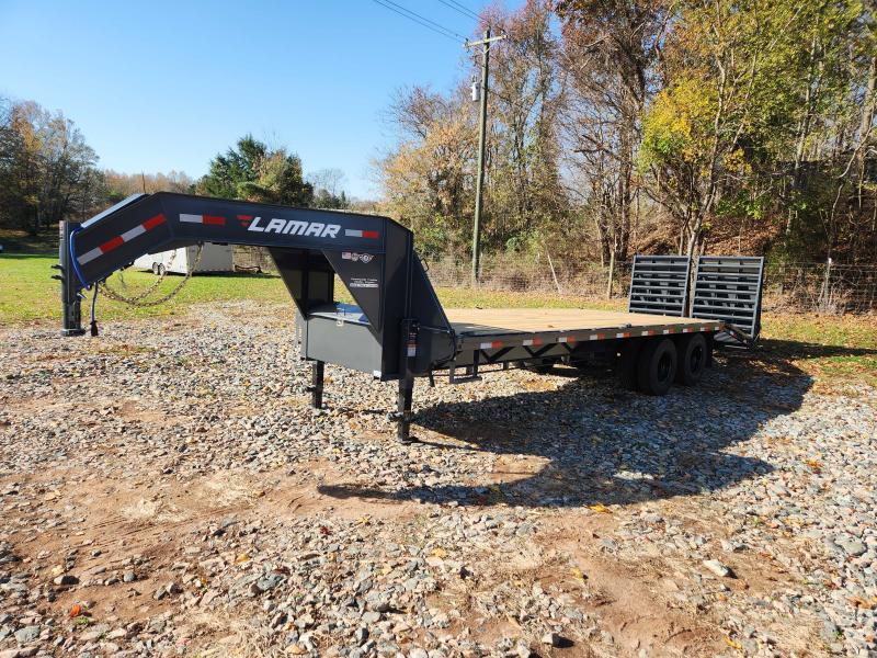 2024 Lamar 102x25 20k Gooseneck Deckover W/ Rhino Ramps, Winch Plate