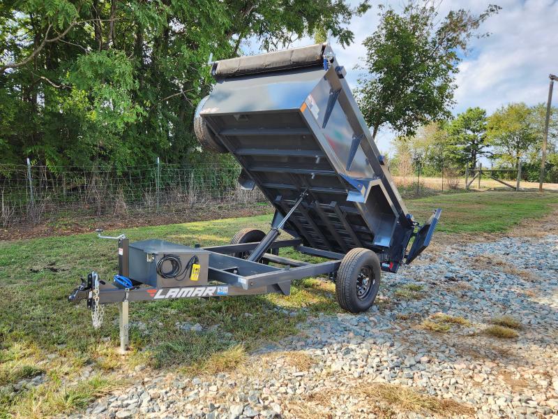 2023 Lamar 5x10 7k Single Axle Dump w/ 24" sides Countryside Trailers
