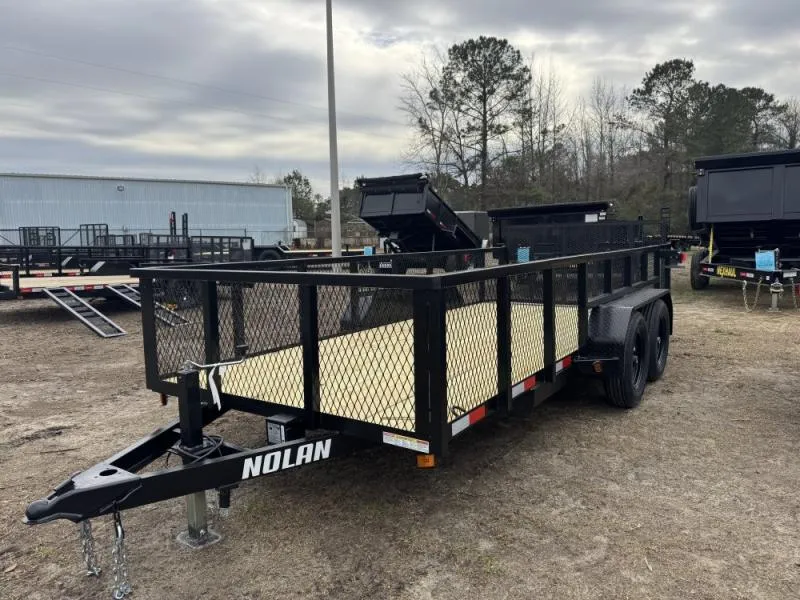 2025 Nolan Manufacturing 6 X 16 7K + 2ft Mesh Landscape Trailer