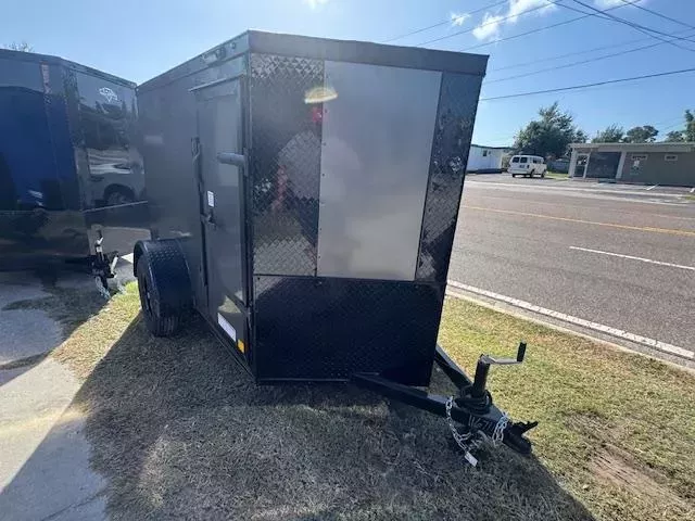 2026 Diamond Cargo 5X8 BLACKOUT PKG WITH SIDE DOOR Cargo / Enclosed Trailer