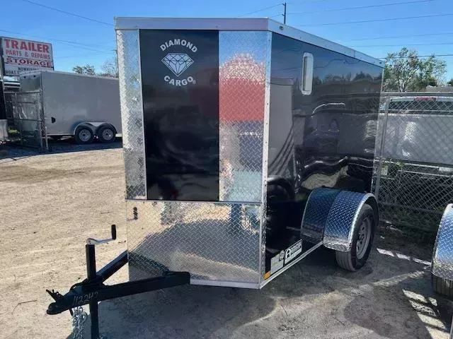 2026 Diamond Cargo 5X8SA WITH EXTRA HEIGHT, SIDE DOOR AND RAMP DOOR Cargo / Enclosed Trailer NOW WITH POLYCORE