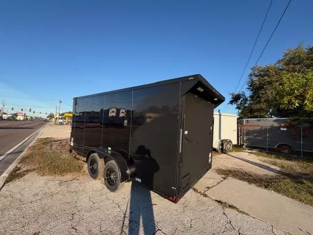 2026 Quality Cargo 7X16TA BLACKOUT PKG & REAR WING Cargo / Enclosed Trailer