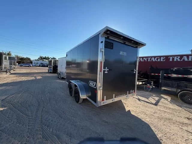 2026 EZ Hauler 7X14 XLT SERIES TANDEM AXLE ALUMINUM Cargo / Enclosed Trailer with rear wing and loading lights