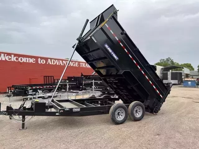 Sure-Trac 7X14 TELESCOPIC 4'SIDES 14K Dump Trailer