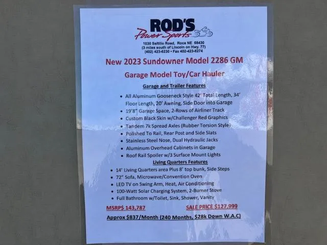 used Other Trailers Sundowner Trailers  for sale, in Roca, NE Thumbnail 22