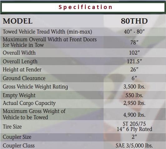 2021 Master Tow Model 80THD SB 2021 Master Tow Model 80THD SB