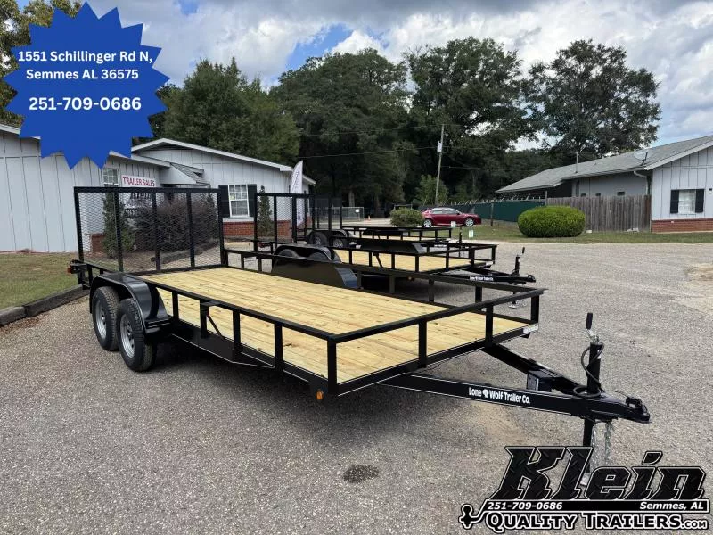 2025 Lone Wolf Trailer 83X18 Tandem Axle Utility Trailer