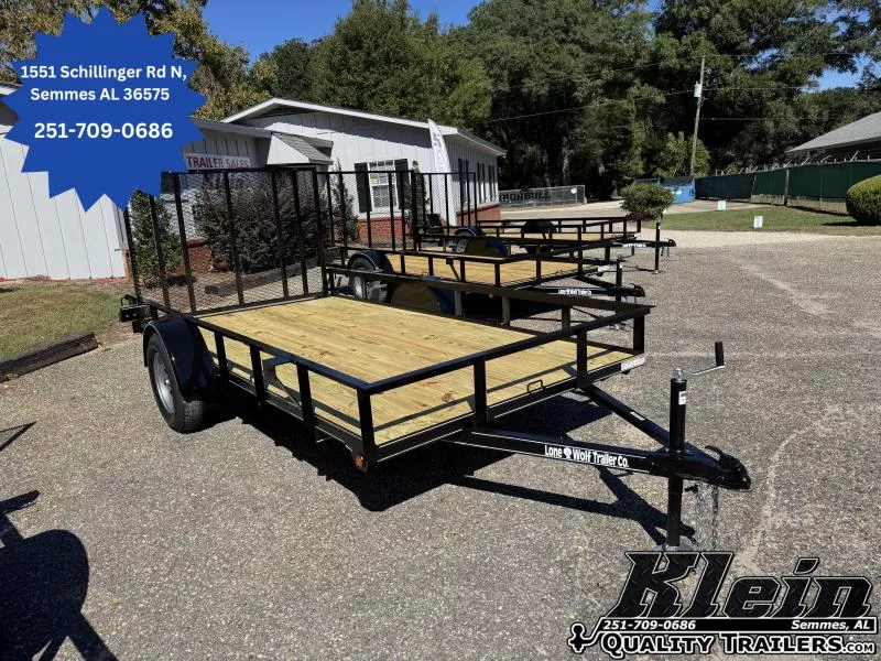 2026 Lone Wolf Trailer 6X12 Single Axle Utility Trailer