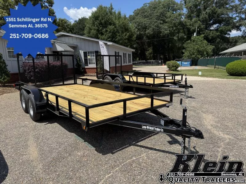 2025 Lone Wolf Trailer 83X16 Tandem Axle Utility Trailer