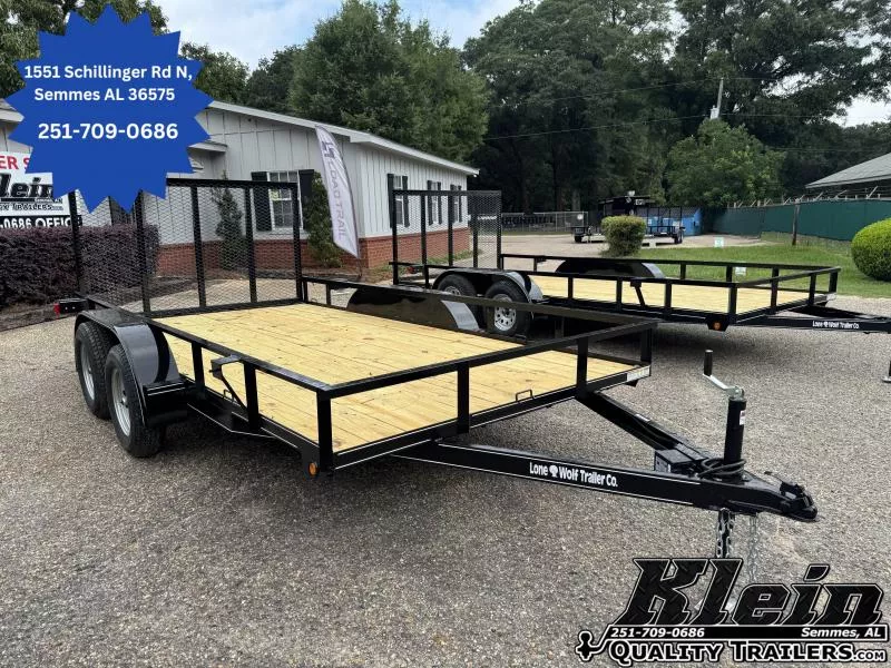 2025 Lone Wolf Trailer 83X14 Tandem Axle Utility Trailer