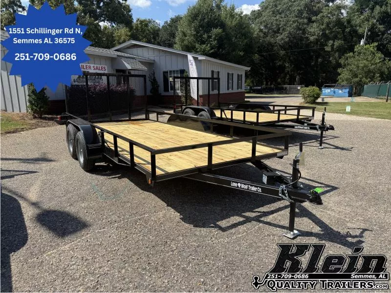 2025 Lone Wolf Trailer 83X16 Tandem Axle Utility Trailer