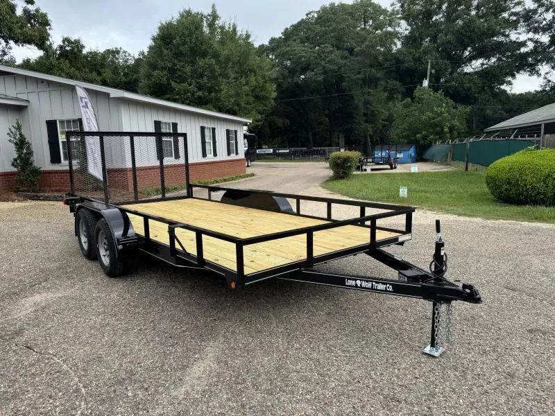 2025 Lone Wolf Trailer 83X16 Tandem Axle Utility Trailer