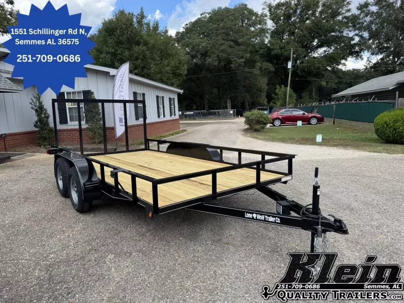 2025 Lone Wolf Trailer 83X14 Tandem Axle Utility Trailer