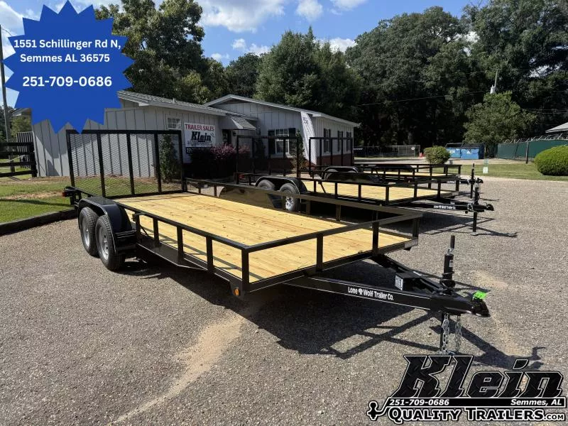 2025 Lone Wolf Trailer 83X18 Tandem Axle Utility Trailer