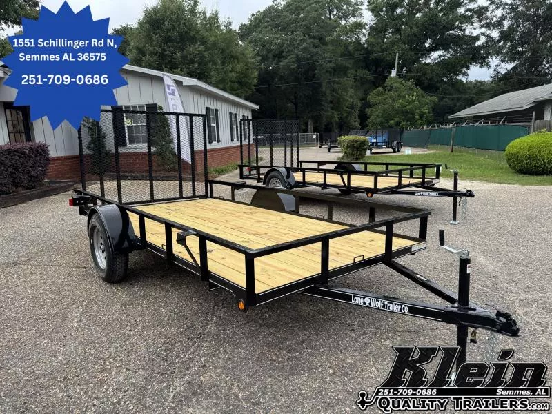 2025 Lone Wolf Trailer 6X12 Single Axle Utility Trailer