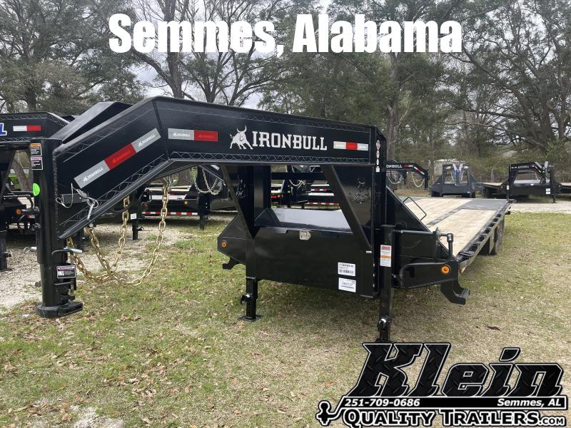 2023 Iron Bull 102X32 Gooseneck Hyd Dove Deckover Trailer Enclosed