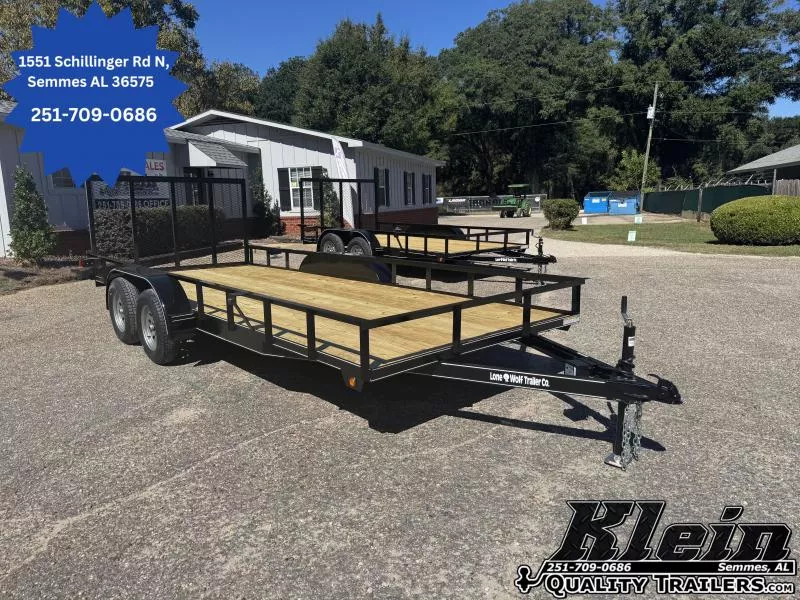 2026 Lone Wolf Trailer 83X18 Tandem Axle Utility Trailer