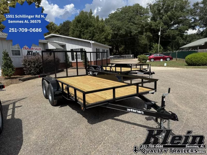 2025 Lone Wolf Trailer 83X14 Tandem Axle Utility Trailer